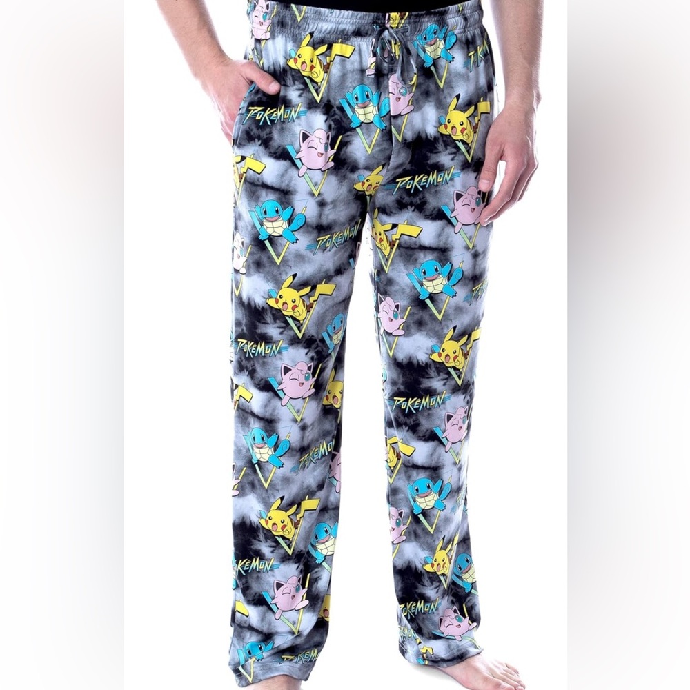 Pokemon Men's Black and Gray Lounge Pants 3XL
